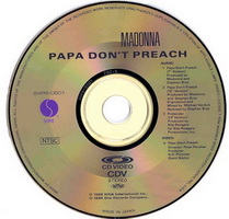 Madonna - Papa Don't Preach CD-Video Disc